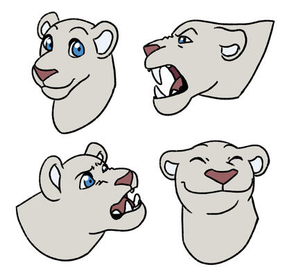 Blue Head Model Sheet